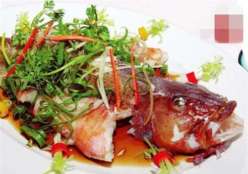 Cá mú đỏ thích hợp để chế biến các món sốt và gỏi. Ngoài ra, cũng có thể chế biến loài cá này thành món hấp xì dầu, nấu canh chua...Ảnh: Haisanmoingay.