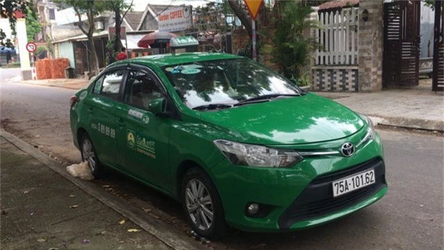 Xe taxi do tài xế gặp nạn điều khiển khi chở Park Young Jun từ Thừa Thiên Huế vào Đà Nẵng.