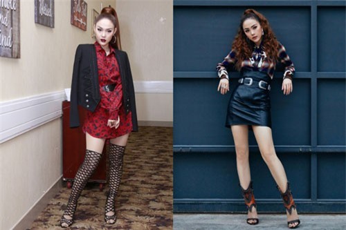 Minh Hằng liên tục chọn những kiểu giày "bức tử" chiều cao tại The Face 2018