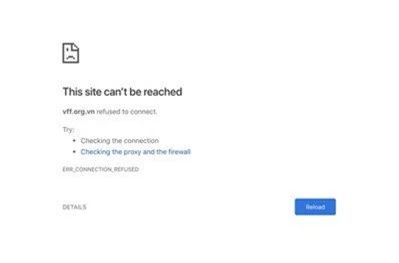 Trang web mua vé trực tuyến của VFF luôn ở tình trạng không truy cập được