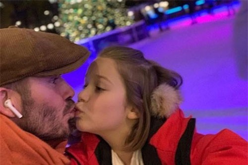 Nụ hôn môi của David Beckham với con gái làm cả cư dân mạng lẫn các sao tranh cãi nảy lửa