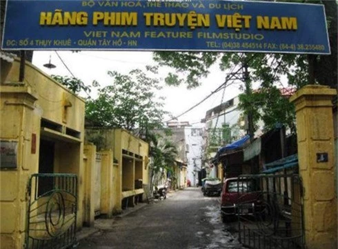 Trụ sở Hãng phim truyện Việt Nam ở số 4 Thuỵ Khuê - Hà Nội. Ảnh: TL.