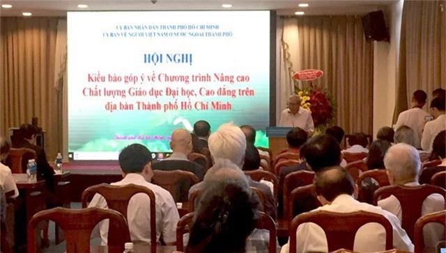 Hội thảo góp ý chương trình nâng cao chất lượng giáo dục ĐH, CĐ trên địa bàn TPHCM thu hút hơn 80 chuyên gia trí thức doanh nhân kiều bào và nhà khoa học tham dự