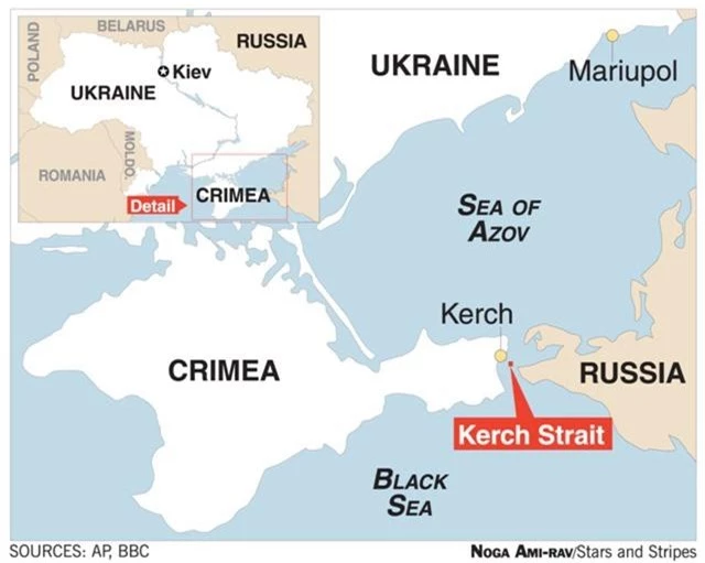 
Bản đồ khu vực biển Đen. (Ảnh: AP, BBC)
