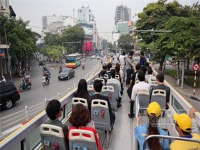 Du khách ở Hà Nội sẽ được đi xe bus hai tầng miễn phí trong 2 ngày