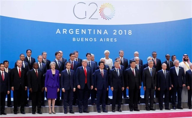  Các nhà lãnh đạo thế giới chụp ảnh lưu niệm chung tại hội nghị G20 ở Argentina (Ảnh: Reuters) 