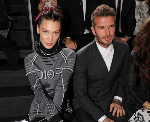 Bella Hadid dự sự kiện cùng David Beckham