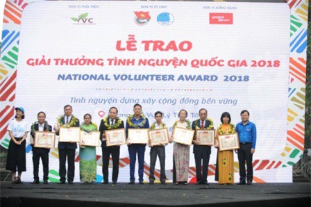 Trao Giải thưởng Tình nguyện Quốc gia 2018