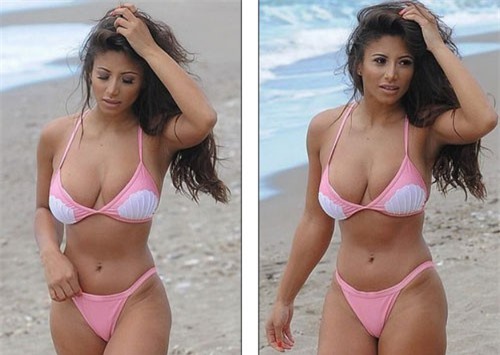 Kayleigh Morris bốc lửa trên biển