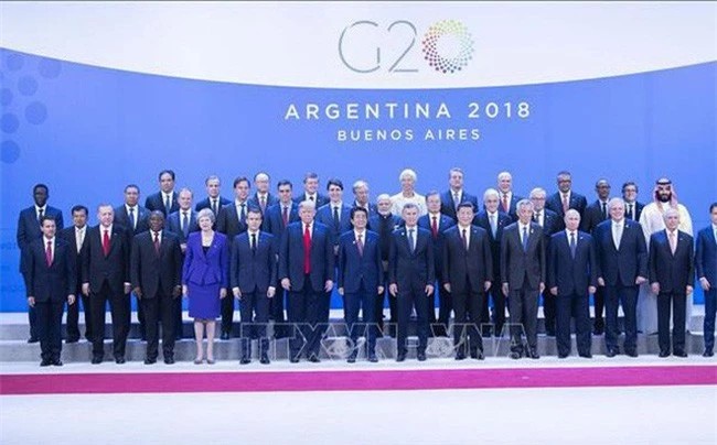 Các nhà lãnh đạo G20 chụp ảnh chung tại Hội nghị ở Buenos Aires, Argentina, ngày 30/11/2018. Ảnh: THX/TTXVN
