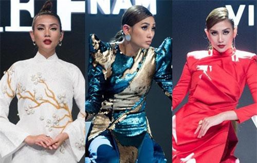 Đầu tư như Võ Hoàng Yến ở The Face, cứ vào vòng loại là thay áo dài sang chảnh để "chặt đẹp" cả thế giới