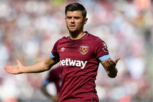 Hậu vệ trái: Aaron Cresswell (West Ham).