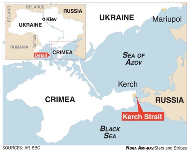  Bản đồ khu vực biển Đen (Ảnh: AP/BBC) 