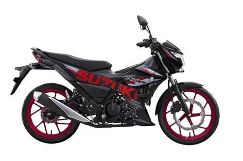 Suzuki Raider Fi màu đen mờ tem nổi.