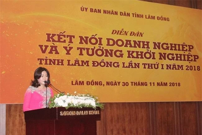Bà Trần Trúc Phương đóng góp ý kiến tại Diễn đàn (Ảnh: VH)