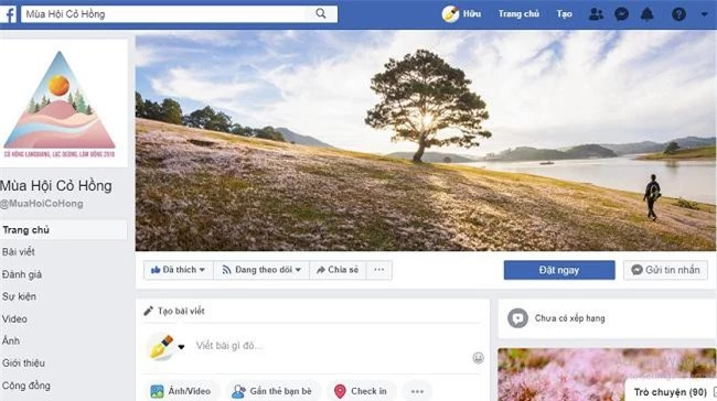 Redeyes đã gỡ các hình ảnh liên quan trên trang Facebook quảng bá "Mùa hội Cỏ hồng LangBiang 2018" (Ảnh: VH)