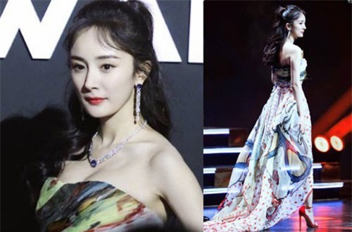 Diện váy mỏng tang và "ép ngực" tại sự kiện, Dương Mịch hoàn toàn "chiếm sóng" mạng xã hội Trung Quốc