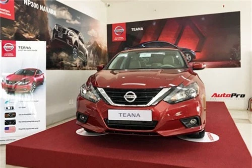 Sau nhiều tháng giảm giá hàng trăm triệu đồng, Nissan Teana bị tạm ngừng nhập về Việt Nam. Nissan Teana nhập khẩu Mỹ không còn được bán tại Việt Nam. Kế hoạch trong tương lai vẫn đang bỏ ngỏ. (CHI TIẾT)