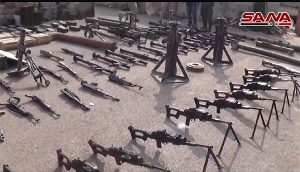 Clip: Quân đội Syria tịch thu kho vũ khí khổng lồ tại Dara'a