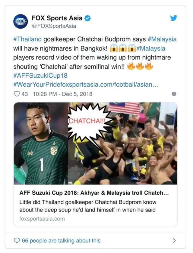 AFF Cup 2018: Thủ quân ĐT Malaysia tiết lộ doping cực mạnh giúp hạ gục ĐT Thái Lan - Ảnh 1.