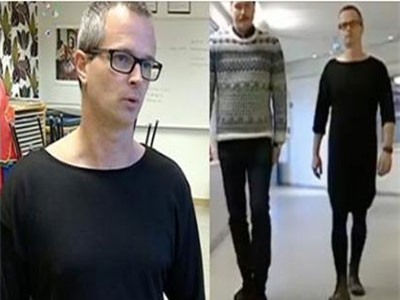 Thụy Điển: Thầy hiệu trưởng mặc váy tới trường nhằm xóa bỏ định kiến