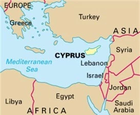  Bản đồ vị trí đảo Síp (Ảnh: Google Maps) 