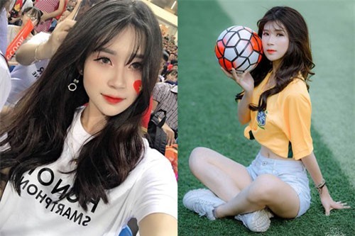 Bất ngờ danh tính nữ CĐV đẹp rạng rỡ trên sân Mỹ Đình trận bán kết