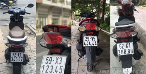 Xe tay ga bình dân Honda Vision biển đẹp giá lên tới trên 100 triệu đồng