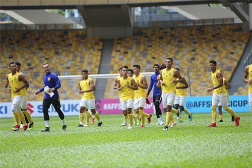 Malaysia hứng khởi trong buổi tập, sẵn sàng quyết đấu tuyển Việt Nam