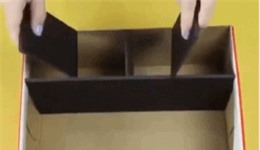 Clip: 'Biến hóa' tấm bìa carton thành khay đựng đồ make-up cực đẹp