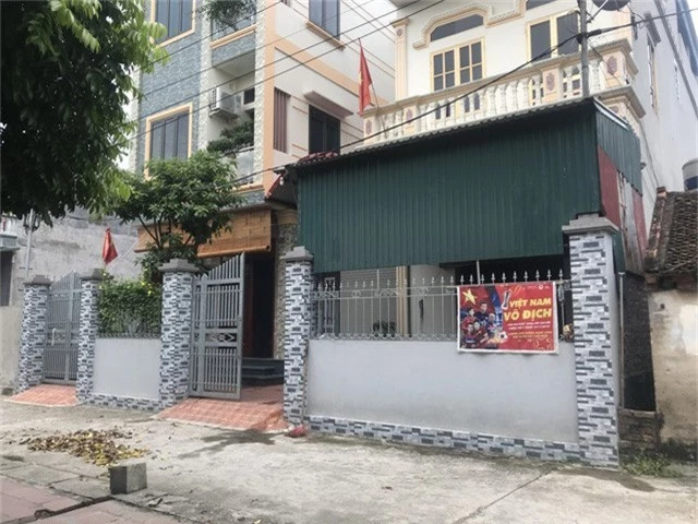 Ngôi nhà của gia đình cầu thủ Quang Hải ở thôn Đường Nhạn, xã Xuân Nộn, Đông Anh, TP. Hà Nội.