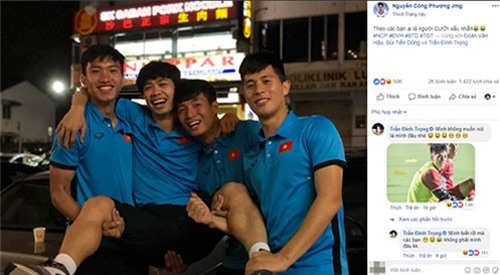 Công Phượng đăng ảnh troll đồng đội