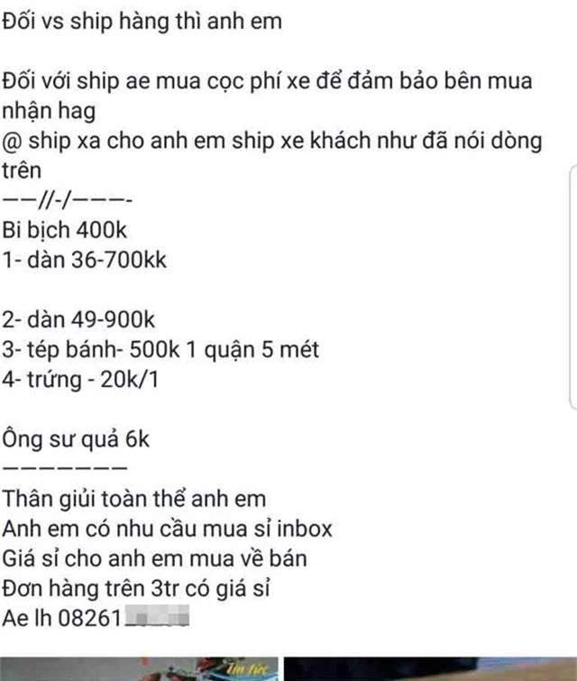 
Thông tin chi tiết cho việc trao đổi mua bán.
