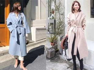 Ngay cả nàng công sở mét rưỡi cũng diện được “ngon ơ” kiểu áo dạ dáng dài, thắt eo vừa ấm vừa sang này