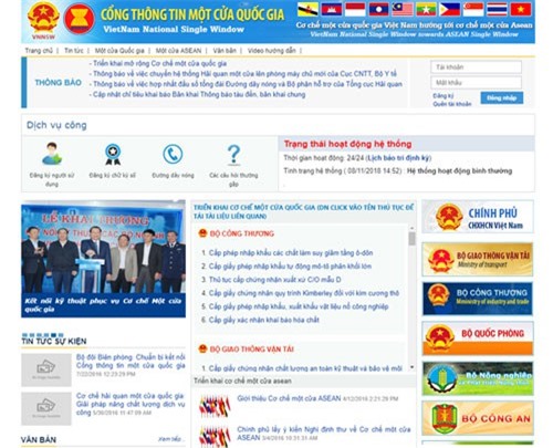 Thêm 5 thủ tục vào Cơ chế một cửa quốc gia