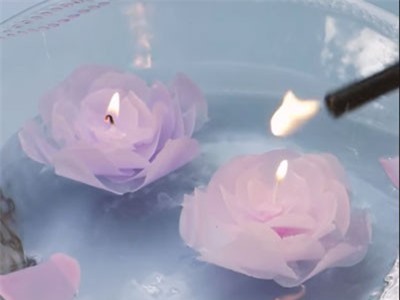 Clip: Hướng dẫn làm nến hoa cực xinh xắn