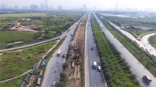 Toàn cảnh công trình nước sạch sông Đà số 2 đang thi công