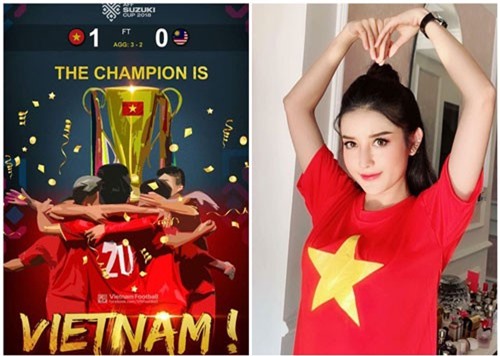 Việt Nam vô địch AFF Cup: Hà Hồ rủ fan đi bão, Cát Phượng khóc vì chiến thắng sau 10 năm