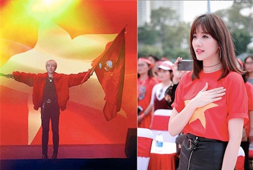 Sao Việt vỡ oà trước chiến thắng lẫy lừng của đội tuyển Việt Nam