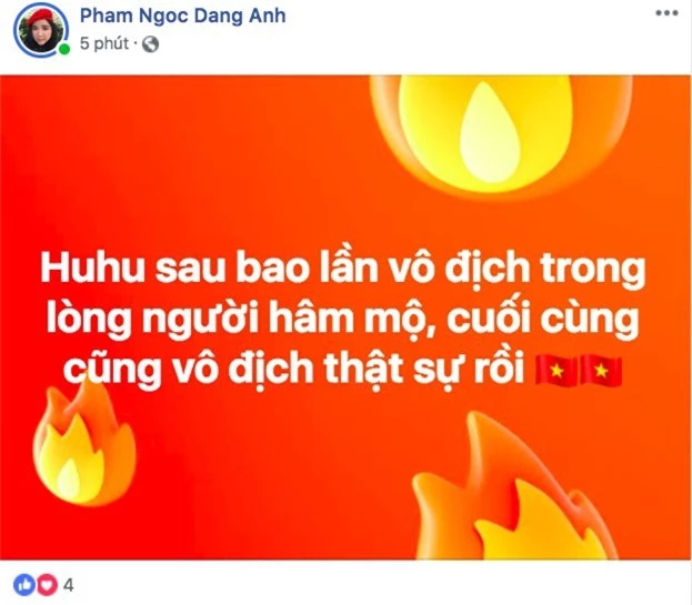 Dân mạng nhuộm đỏ Facebook với status ăn mừng chiến thắng của đội tuyển Việt Nam - Ảnh 3.