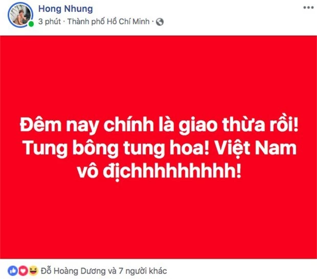 Dân mạng nhuộm đỏ Facebook với status ăn mừng chiến thắng của đội tuyển Việt Nam - Ảnh 4.