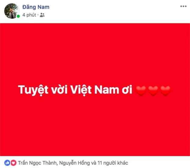 Dân mạng nhuộm đỏ Facebook với status ăn mừng chiến thắng của đội tuyển Việt Nam - Ảnh 6.