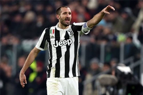 5. Giorgio Chiellini (Juventus/ĐT Italia).