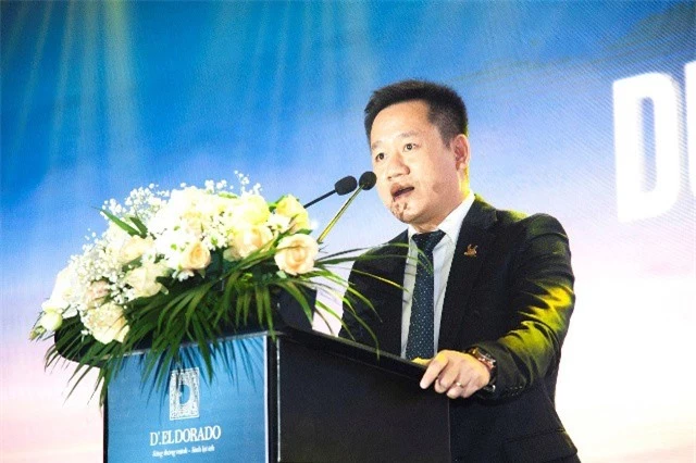 Đại diện Chủ đầu tư Tân Hoàng Minh phát biểu tại buổi lễ