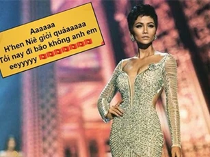 "Bão" bóng đá còn chưa tan hết, dân tình lại hò nhau xuống đường ăn mừng kỳ tích của Hoa hậu H'Hen Niê