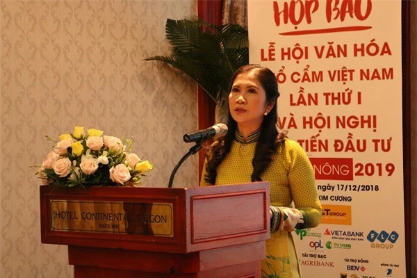 Bà Tôn Thị Ngọc Hạnh  - Phó Chủ tịch UBND tỉnh Đắk Nông phát biểu tại buổi họp báo (Ảnh: ĐL)