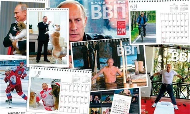  Bộ lịch in hình Tổng thống Putin năm 2019. (Ảnh: Loft) 