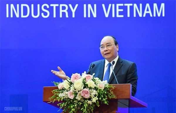 Thủ tướng Nguyễn Xuân Phúc phát biểu tại hội nghị. (Ảnh: VGP)