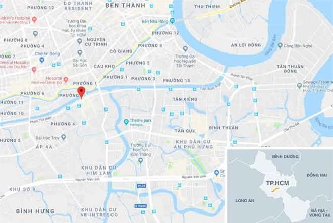 Vị trí gần nơi xảy ra vụ việc. Ảnh: Google Maps.