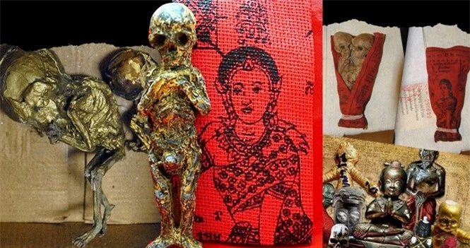 Có loại Kuman Thong bọc trong lá bùa hay dát vàng và làm phép Có loại Kuman Thong bọc trong lá bùa hay dát vàng và làm phép